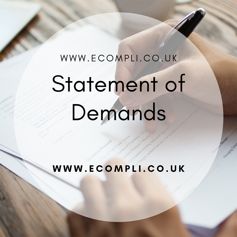 FCA Statements of Demands
