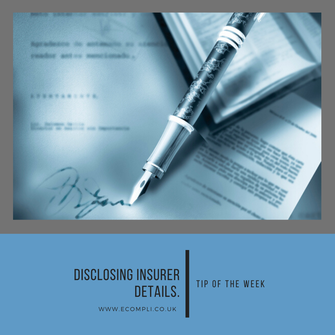 Ecompli - FCA Disclosing Insurer Details