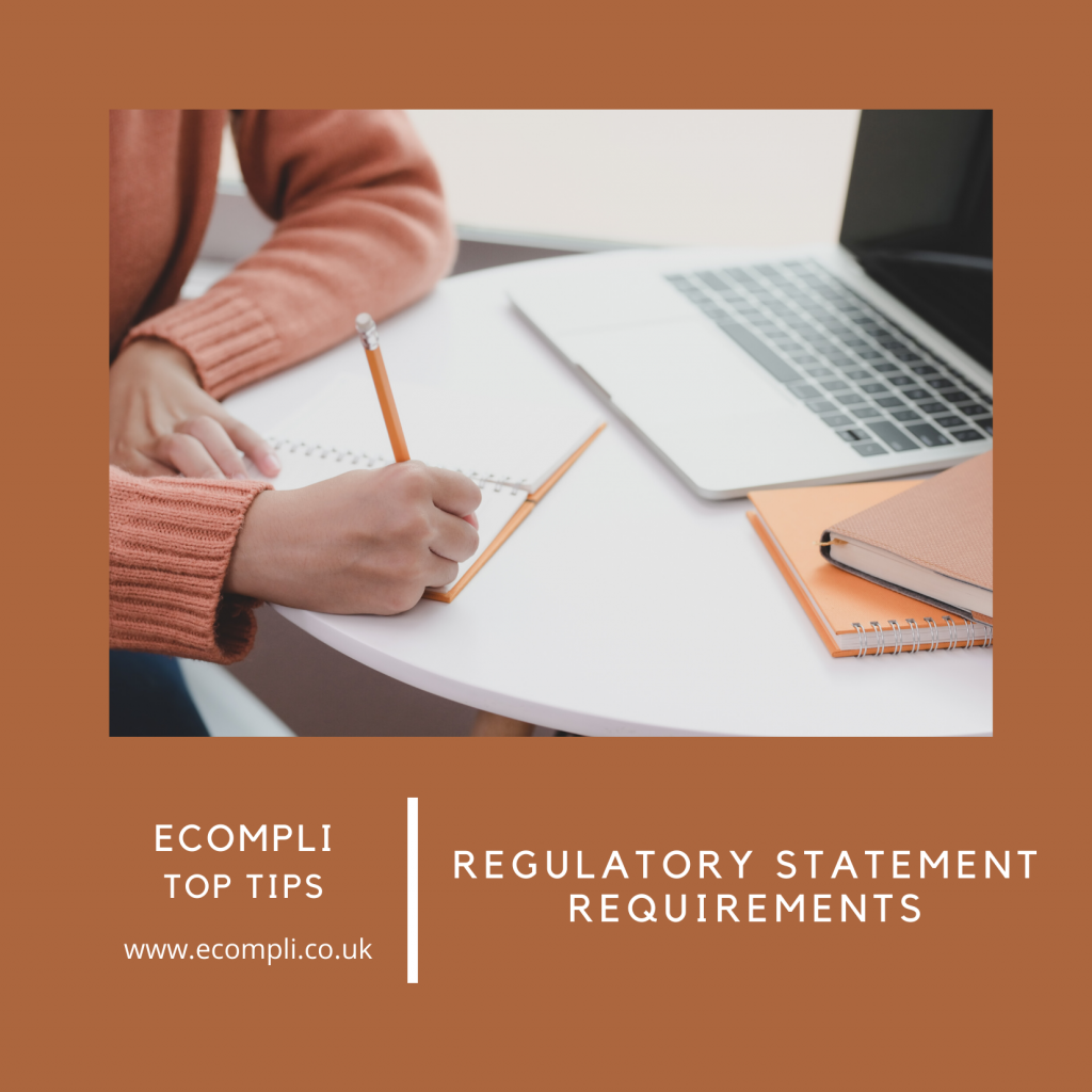 Ecompli - FCA Regulatory Statement Requirements